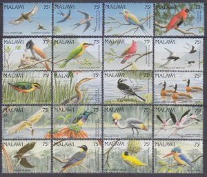 1992 Malawi 581-600 Birds 30,00 €