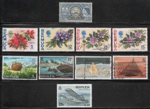 Bermuda ~ Group of 10 Different Used Stamps - MX