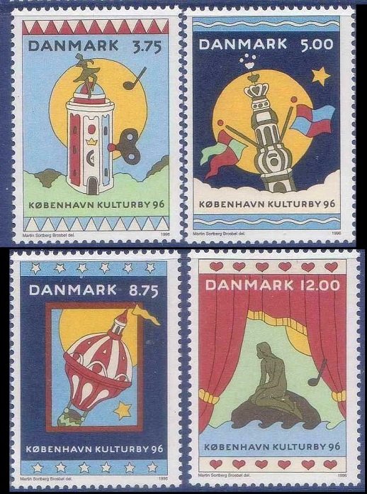 1996 Denmark 1116-1119 Copenhagen City 8,50 €