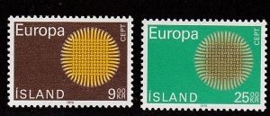 Iceland #  420-421, Europa,  Mint NH, 1/2 Cat.