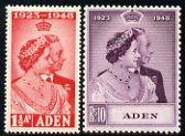 Aden 1949 KG6 Royal Silver Wedding set of 2 mounted mint ...