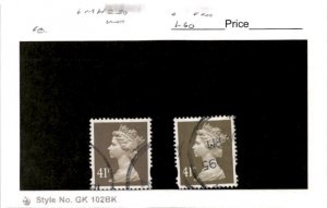 Great Britain, Postage Stamp, #MH230 (2 Ea) Used, 1990 Machins Queen (AD)