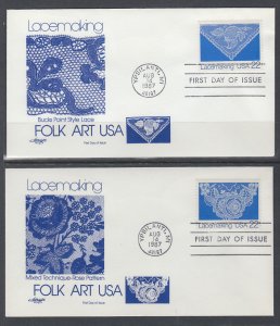 US 2351-2354 Lacemaking Artmaster Set of Four U/A FDCs