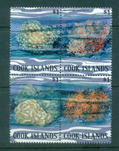 Cook Is 1980-82 Marine Life Corals blk4 $1 MLH