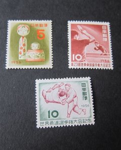 Japan 1955 Sc 617,618,619 MNH