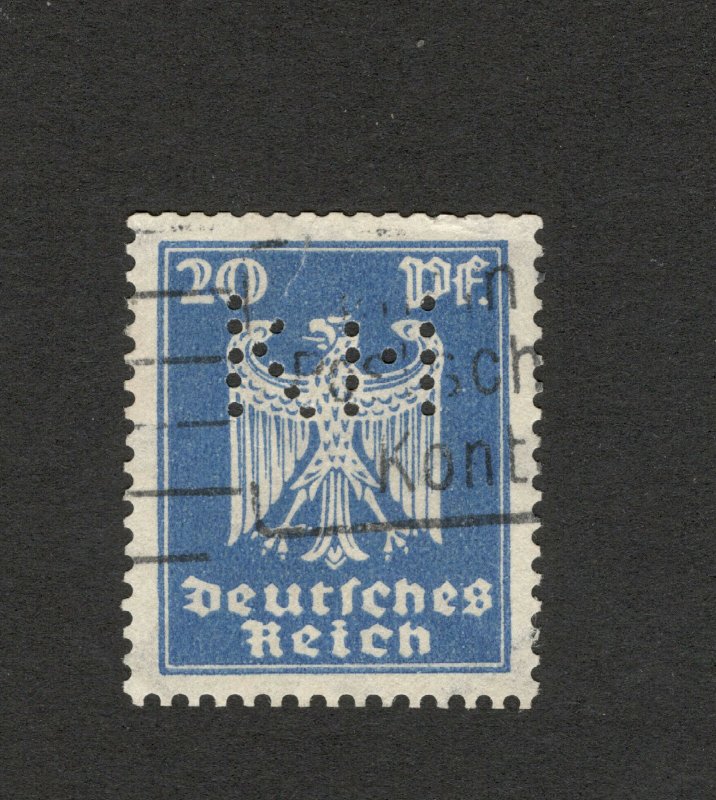 GERMANY -USED STAMP-PERFIN, PERFINS-1924..