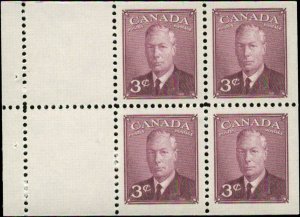 Canada Scott #286b SG #416a Booklet Pane of 4 MNH