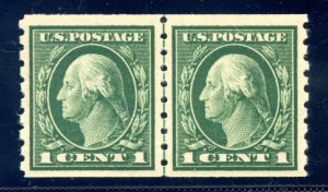 US SCOTT #412 LINE PAIR MINT-VF-XF-OG-NH GRADED 85 W/ PSE SMQ $300 (4/17/24 GP)