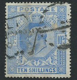GB Edward VII  SG 265   used  at 5% cat  top right tiny p...