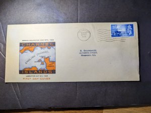1948 England Channel Islands Souvenir First Day Cover FDC Guernsey CI Local Use