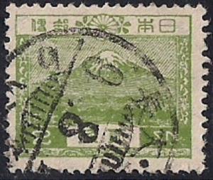 Japan #194 2s Mount Fiji, Green, stamp used F-VF