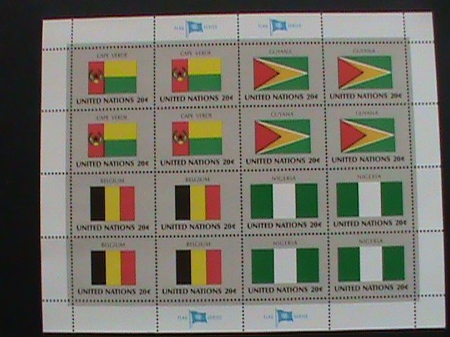 UNITED NATION STAMP: 1982 SC#386-9 FLAG SERIES-MNH STAMPS FULL SHEET