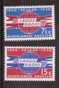 Netherlands Antilles  #258-259   MNH   1958  radio