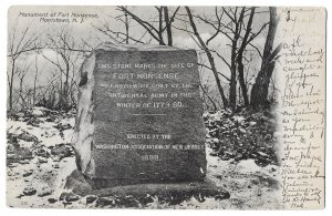 Monument of Fort Nonsense, Morristown, New Jersey Undivided Postcard Mailed 1908