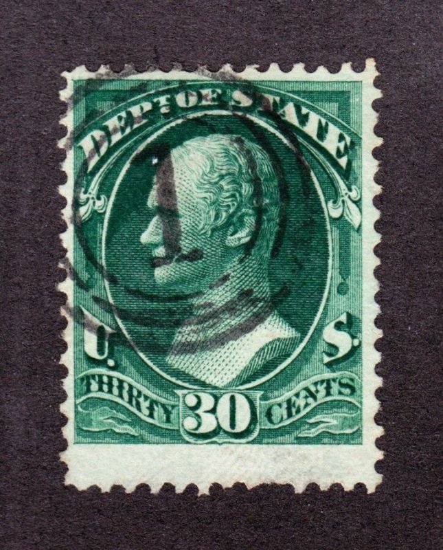 US O66 30c State Department Used w/ 3 Ring 1 Fancy Cancel