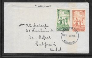 New Zealand #B16-B17 Combo FDC Cover (A1545) Around the world in Covers