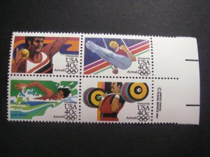 Scott C105-C108 or C108b, 40c Olympics, Copy Block of 4 RM, MNH Airmail Beauty