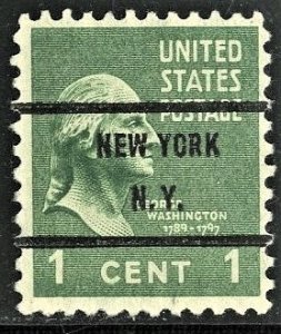 United States - SC #804 - USED PRE-CANCEL NEW YORK, N.Y. - 1938 - Item USA3988