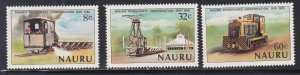 Nauru # 214-215 & 216a, Steam & Electric Locomotives, NH, 1/2 Cat.