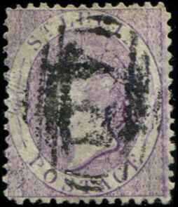 St Lucia SC# 13 Victoria wmk  1 6d used P14