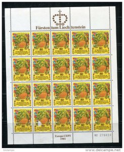 Liechtenstein 1981 Sc 708-9 MH Europa Cept Kleinbogen CV$20