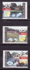 Netherlands-Sc#B656-8- id6-unused NH semi-postal set-Dutch Farms-1991-