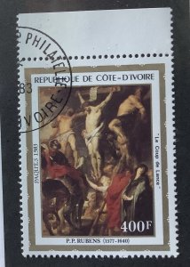 Ivory Coast 1983 Scott 677 CTO - 400fr,   Easter,  painting by Peter Paul Rubens