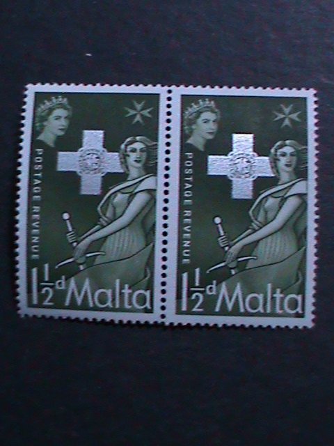 ​MALTA 1957 SC#263-5 GEORGE CROSS AWARDS-MNH PAIR COMPLETE SET-REVENUE STAMPS