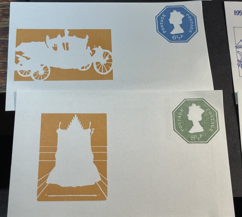 GREAT BRITAIN # COMPLETE NUMBERED SET OF PROOF SOUVENIR CARDS-PRINTING STAGES