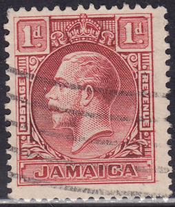 Jamaica 103 USED 1929 King George V 1d Type I
