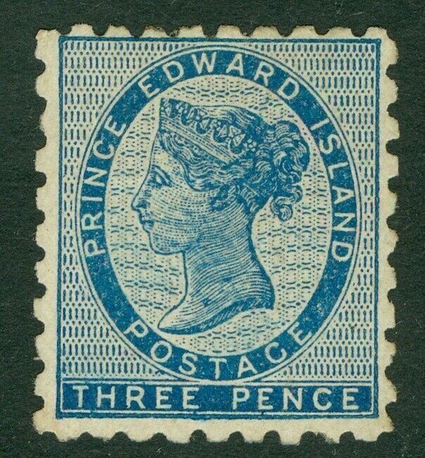 SG 3 Prince Edward Island 1861. 3d blue, perf 9. A fine fresh mounted mint...