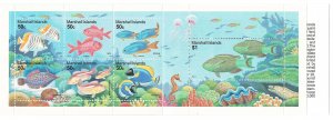 Thematic Fish: Marshall Islands 1993 $4 booklet, Reef Life cat £24 ‡