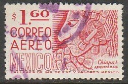 MEXICO C474, $1.60 1950 Defin 9th Issue Unwmk Fosf Glazed. USED. F-VF. (1457)