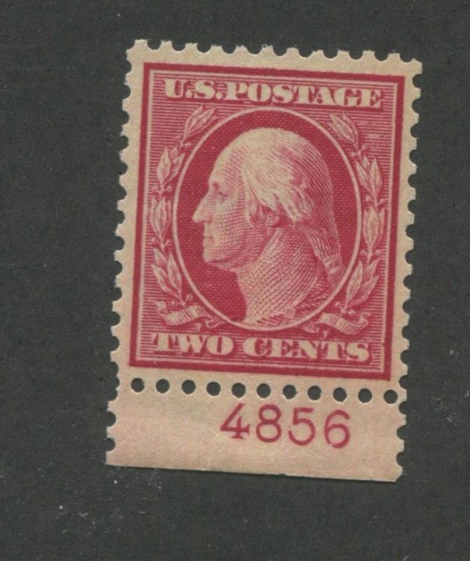 1917 US Postage Stamp #519 2c Mint Never Hinged VF Plate No. 4856 Certified