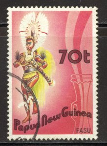 Papua New Guinea Scott 658 Used NH - 1986 70t Fasu Folk Dancer - SCV $4.50