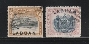 Labuan 83-84a Set U Overprints