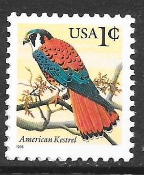 USA 2477: 1c American Kestral, single, MNH, VF