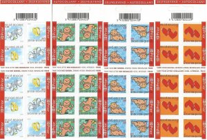 Belgium Belgique 2005 Greeting stamps hearts kids wedding set of 4 booklets MNH