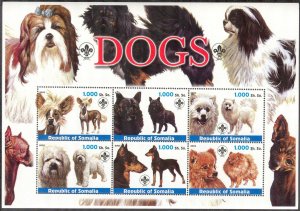 Somalia 2003 Dogs Scouting Scouts ( I ) Sheet MNH Private