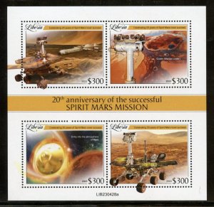 LIBERIA 2023 20th ANNIVERSARY OF THE LAUNCH OF SPIRIT MARS MISSION SHEET MINT NH