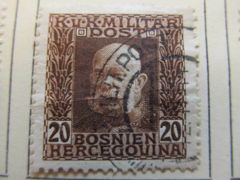 Bosnia & Herzegovina 1912-14 20h fine used stamp A13P17F35