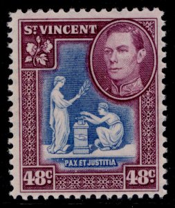 ST. VINCENT GVI SG173, 48c blue & purple, NH MINT.