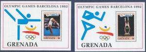 Grenada 1992 MNH Stamps Souvenir Sheet Scott 2101-2102 Sport Olympic Games