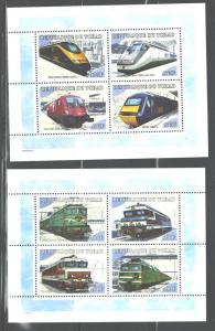 CHAD 2001  TRAINS-LOCOMOTIVE   MSs#897-902  MNH