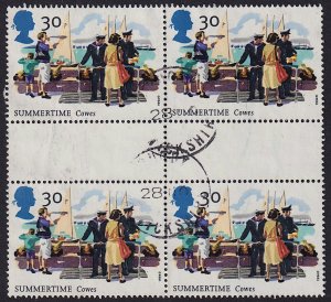 GB - 1994 - Scott #574 - used gutter block of 4 - Summertime Cowes