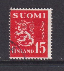 Finland    #303  used  1952   Lion   15m red