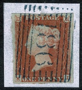 GB 1d red KD Plate 85. Fine used on piece.