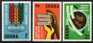Ghana Sc #132-134 MNH