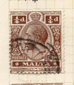 Malta 1914 Early Issue Fine Used 1/4d. NW-184866