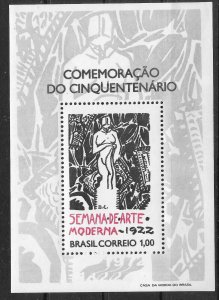 BRAZIL SGMS1356 1972 MODERN ART M/S MNH